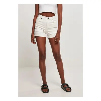 Women's Organic Stretch Denim 5-Pocket Shorts Off-White Raw