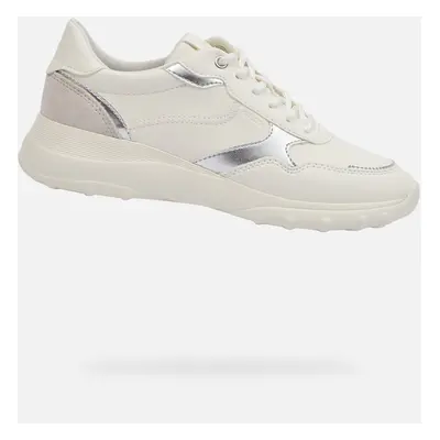 White women's sneakers Geox Alleniee - Women's