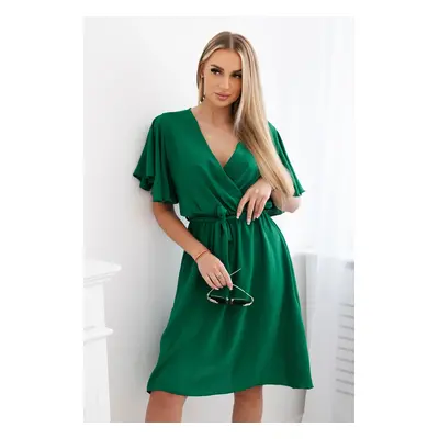 Kesi Włoski Dress with a plunging neckline green