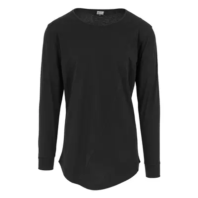 Long Shaped Fashion L/S T-Shirt Black