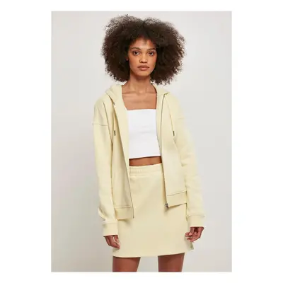 Women's Organic Terry Zip-Up Sweatshirt Soft Yellow