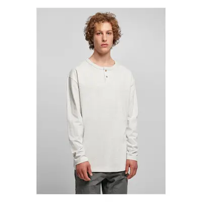 Eco-friendly Oversized Henley Long Sleeve Light Grey