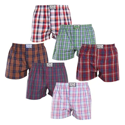 6PACK Men's Boxer Shorts Styx Classic Rubber Multicolored