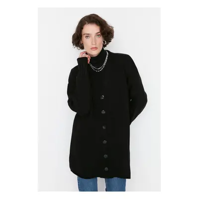 Trendyol Black Button Close kötöttáru Cardigan