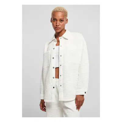 Women's quilted sweatshirt white