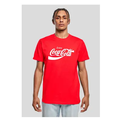 Men's T-shirt with Coca Cola logo red