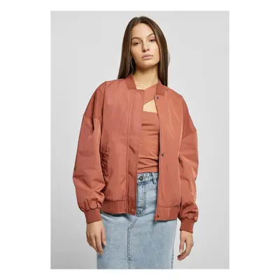 Women's Terracotta Jacket Recycled Oversized Light Bomber Jacket