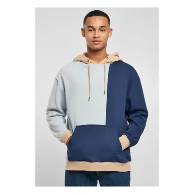 Oversized Color Block Hoody summer blue/dark blue