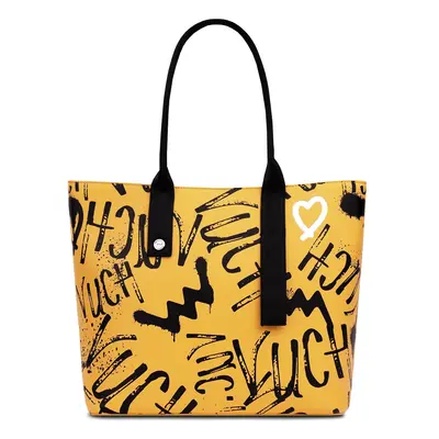 VUCH Wennie Grafitti Yellow Handbag