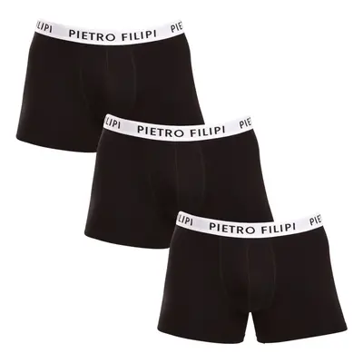 3PACK Men's Boxer Shorts Pietro Filipi Black