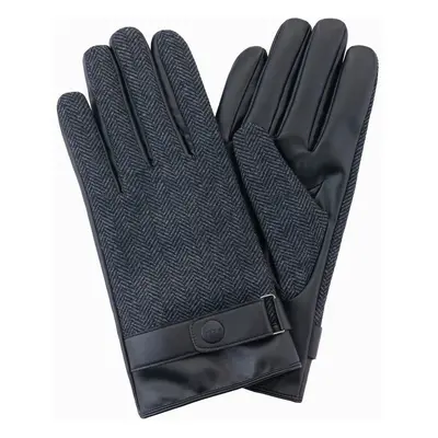 Ombre Men's elegant wool blend gloves - graphite melange