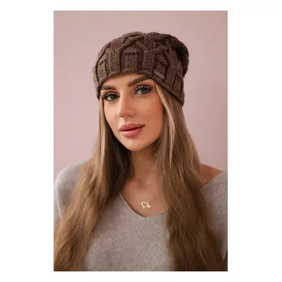 marka niezdefiniowana Cap with fleece Sonia K201 brown