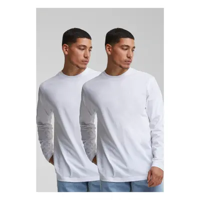 Men's long-sleeved T-shirt Basic 2-Pack white+white