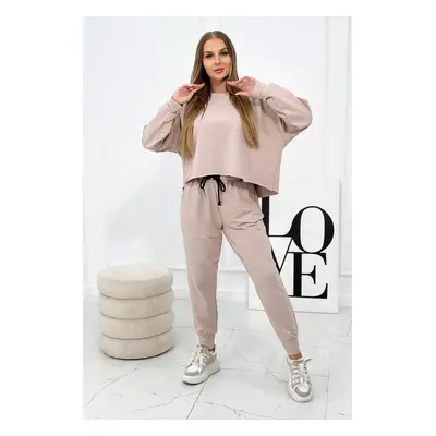 Set 2-piece sweatshirt + pants beige