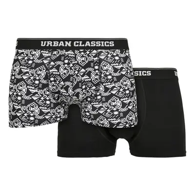 Organic Boxer Shorts 2-Pack Detail aop+black