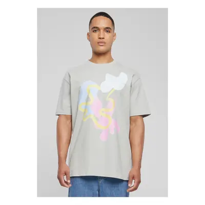 Abstract oversize t-shirt of light asphalt