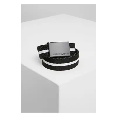 Canvas belts black white stripe/black