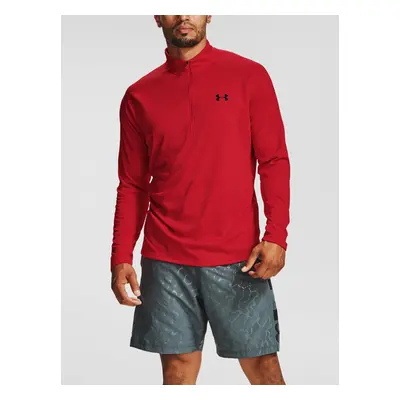 Under Armour T-Shirt Tech 2.0 1/2 Zip-RED - Men's