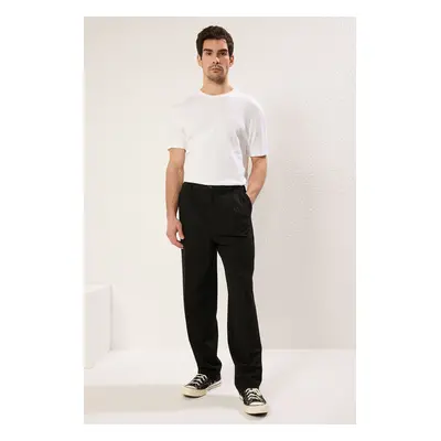 Trendyol Black Wideleg Baggy Relaxed Fit Woven Fabric Trousers