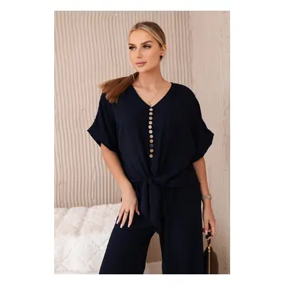 Kesi Włoski Set of blouses with pants navy blue