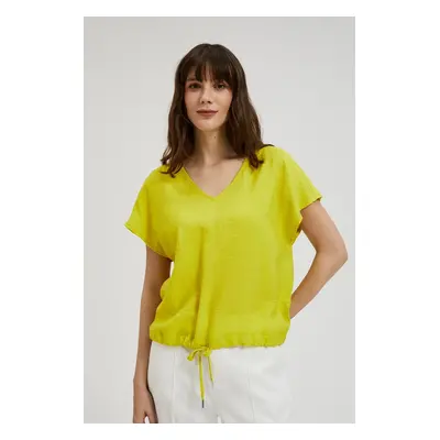 Women's blouse with waist tie MOODO - green