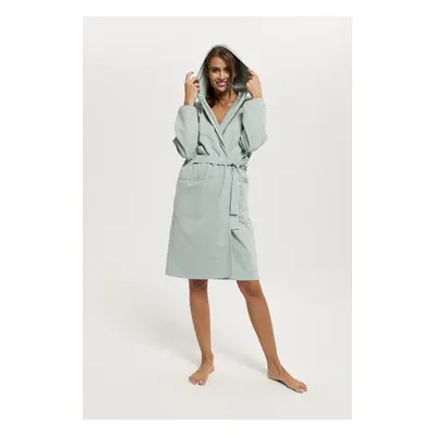 Karina women's long sleeve bathrobe - mint