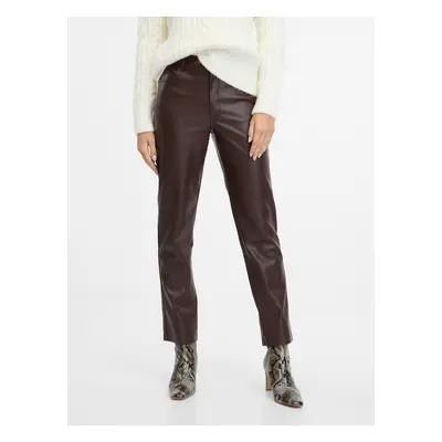 Black women's leatherette trousers ORSAY - Women's