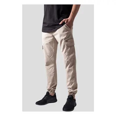 Washed Cargo Twill Jogging Pants Sand