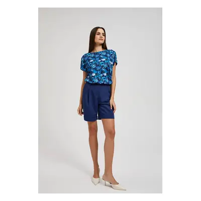 Women's blouse MOODO with floral pattern - dark blue