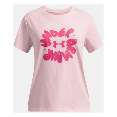 Girls' T-shirt Under Armour UA Bubble Wordmark SS - Girls