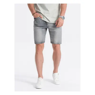 Ombre Men's denim short shorts - gray