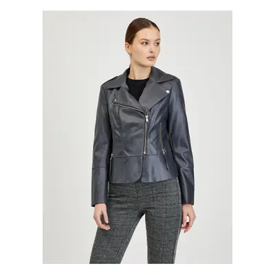 Black Women's Leatherette Jacket ORSAY - Womens