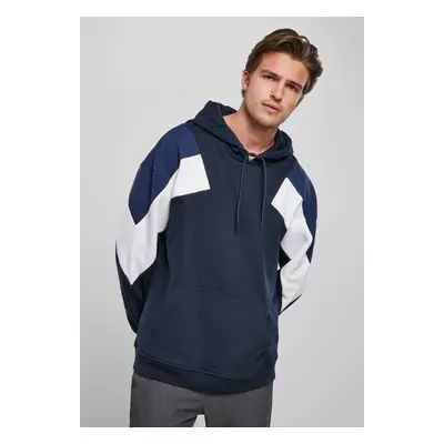 Oversize 3-Tone Hoody midnight/white/dark blue