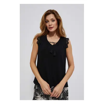 Viscose top with lace