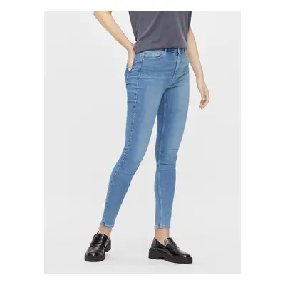 Blue women's skinny fit jeans Pieces Highfive - Women