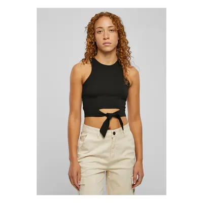 Women's Cropped Knot Top Black