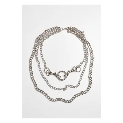 Necklace with carabiner - silver color