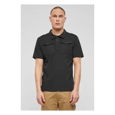 Jersey Jon Polo Shirt with Half Sleeve Black