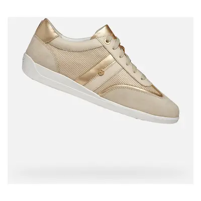 Gold women's sneakers Geox Myria - Women's