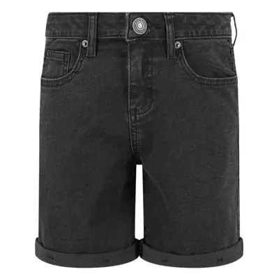 Girls' Organic Stretch Denim Pocket Shorts - Black