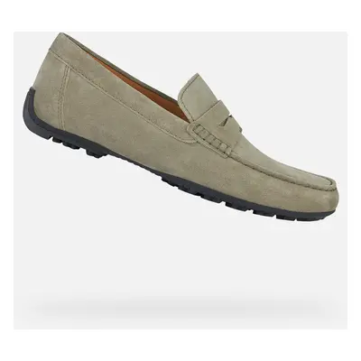 Light green men's moccasins Geox Kosmopolis + Grip - Men's