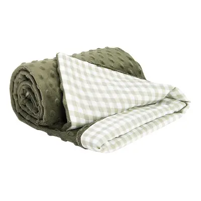 Medi Partners Blanket cotton + minky – Checkered + green Minky