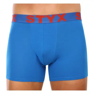 Men's boxers Styx long sports rubber blue