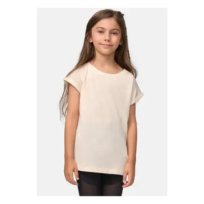 Girls' Organic T-Shirt with Extended Shoulder Whitesand