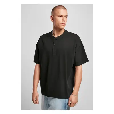 Oversized Henley T-shirt black