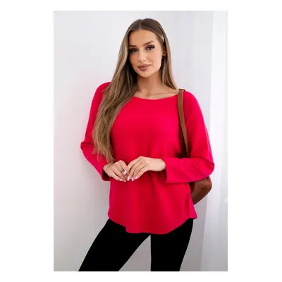 Kesi Włoski Crew neck sweater fuchsia