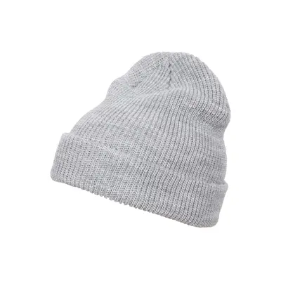 Long knitted hat heather grey