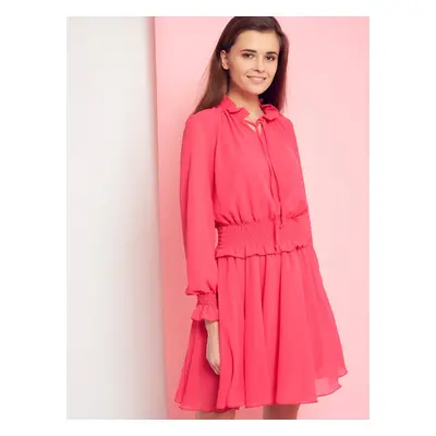 Dress with a tie under the neck Cocomore Boutiqe pink