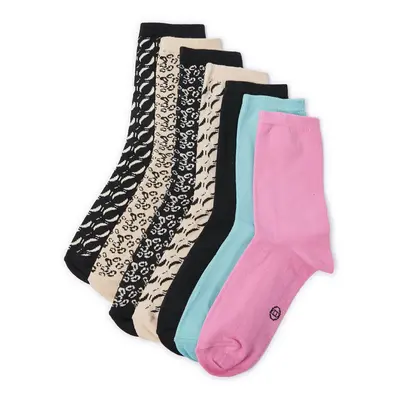 Orsay Súprava siedmich pairs of women's socks in beige and black - Women