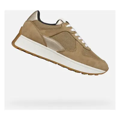 Light brown women's sneakers Geox Amabel - Women's